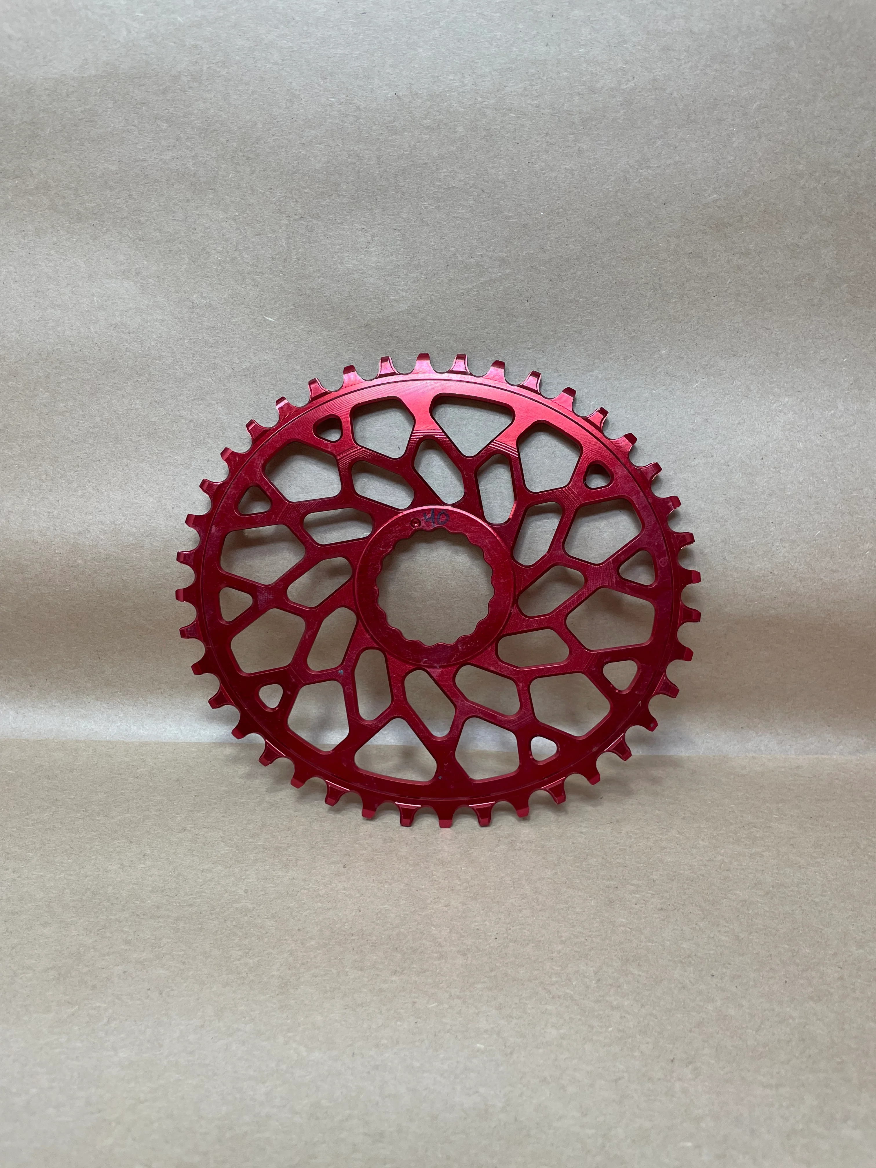 AbsoluteBLACK 40T Oval Chainring Red (Like New) - Image 2