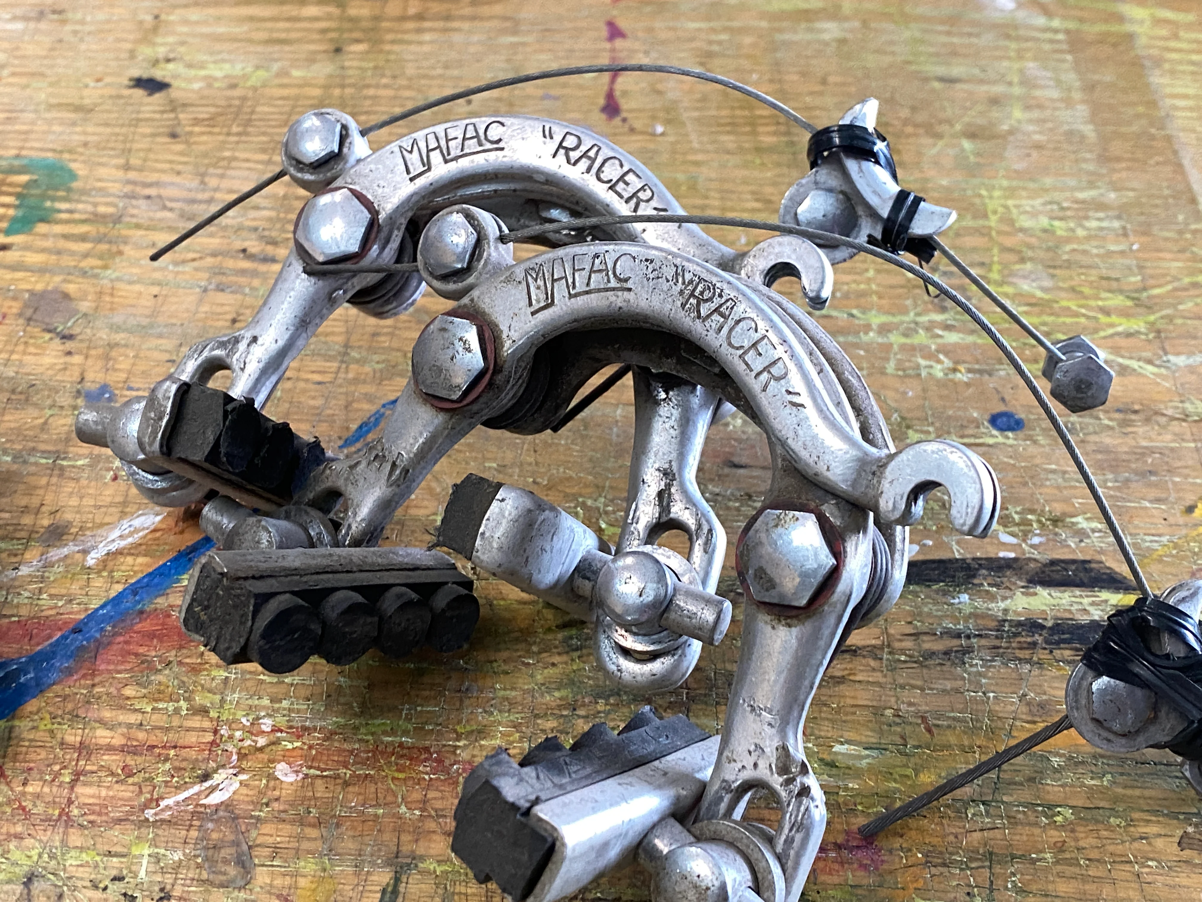 Vintage Mafac Racer Brake Set Levers and Calipers - Image 2