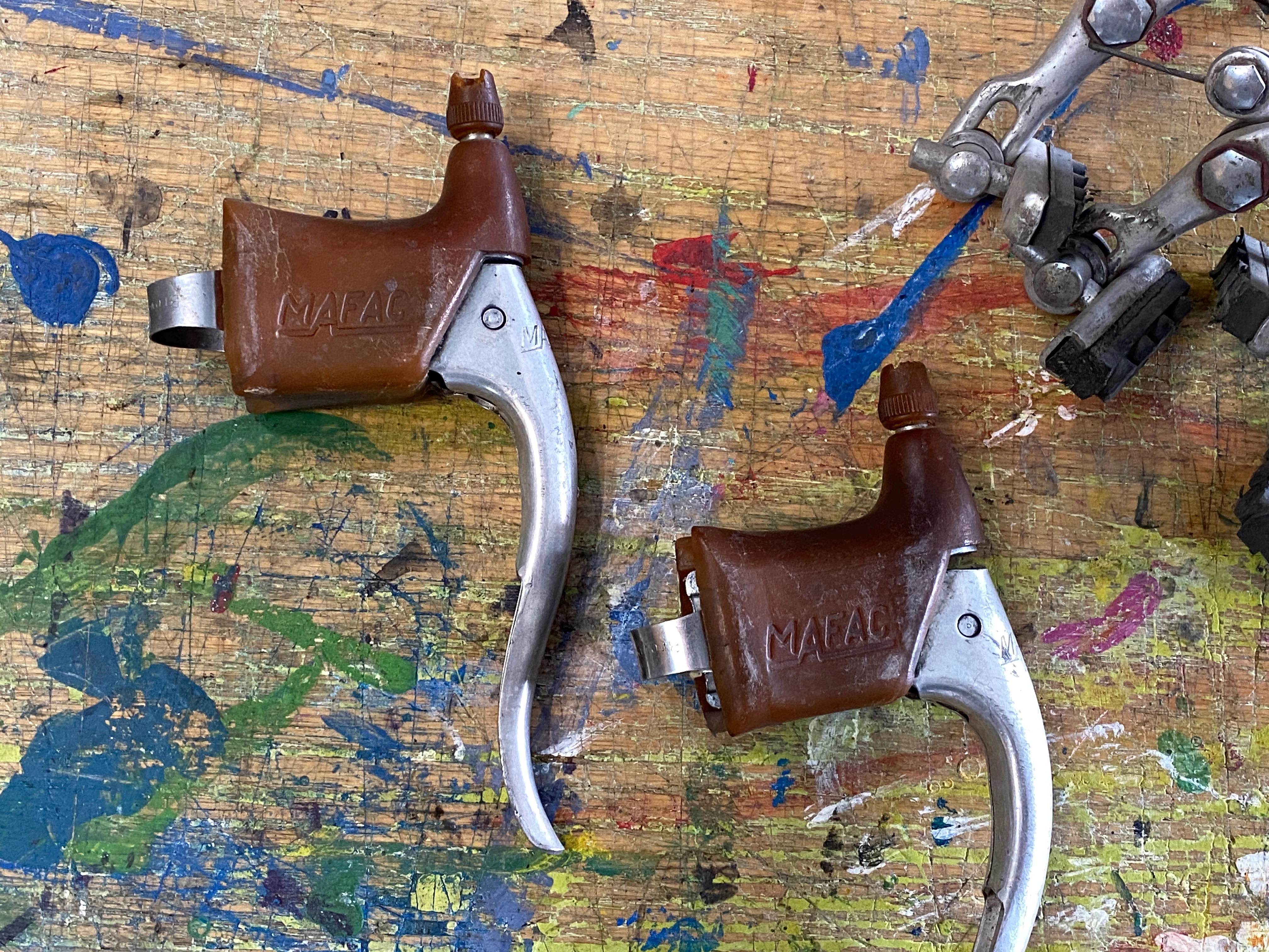 Vintage Mafac Racer Brake Set Levers and Calipers - Image 5
