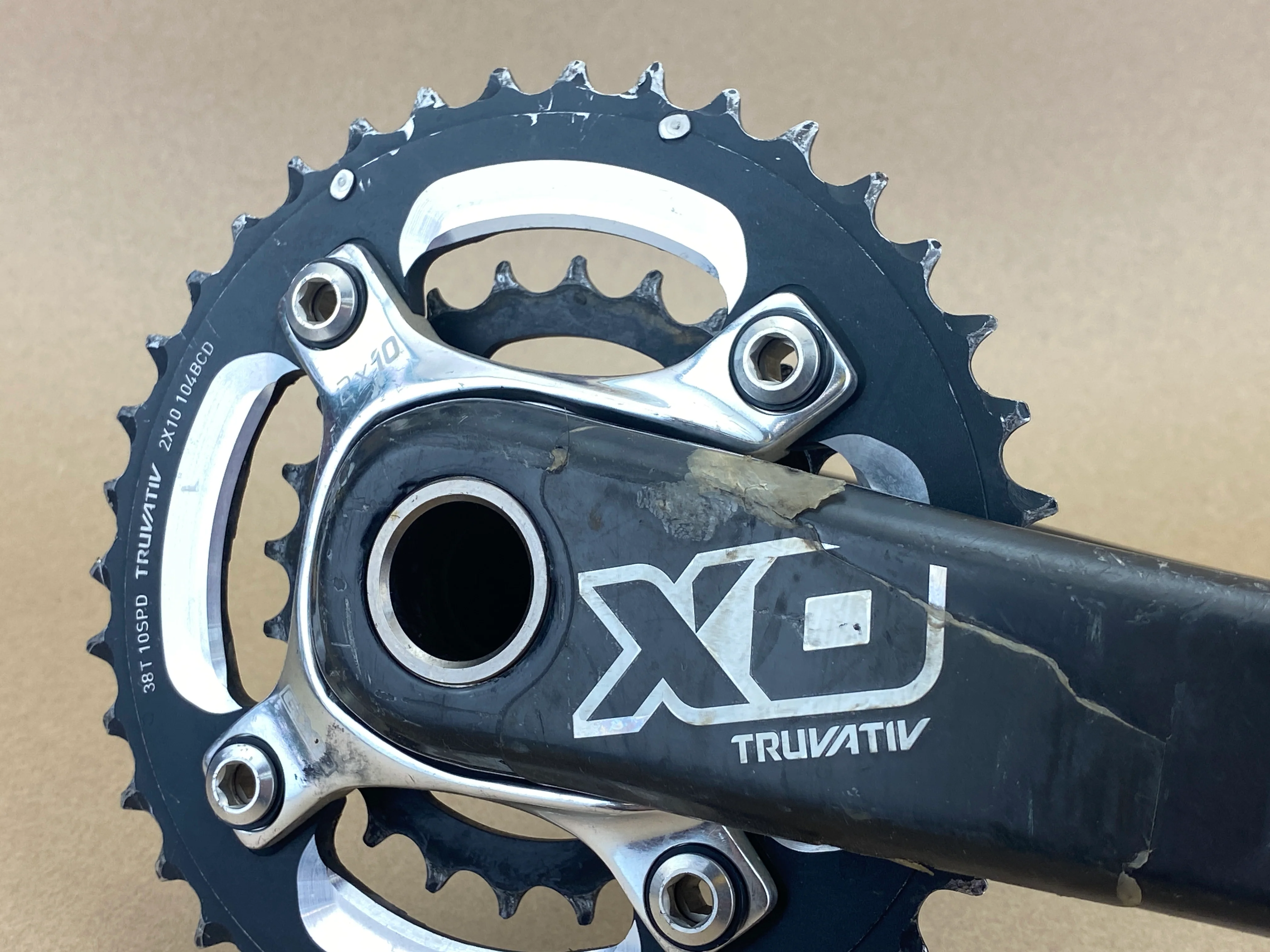 Sram XO Carbon 2x10 Double Crankset 175mm - Image 2